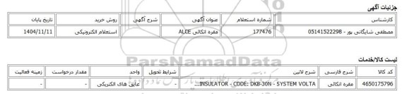استعلام الکترونیکی، مقره اتکائی ALCE