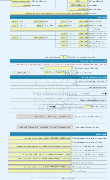 مزایده ، واگذاری اجازه بهره برداری از اماکن تحت پوشش سازمان ساماندهی مشاغل شهری شهرداری همدان