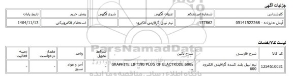 استعلام الکترونیکی، نیم نیپل گرافیتی الکترود