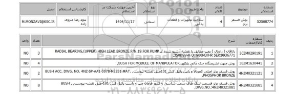 استعلام بوش فسفر برنز