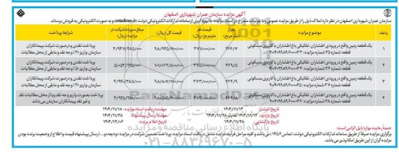 مزایده املاک 