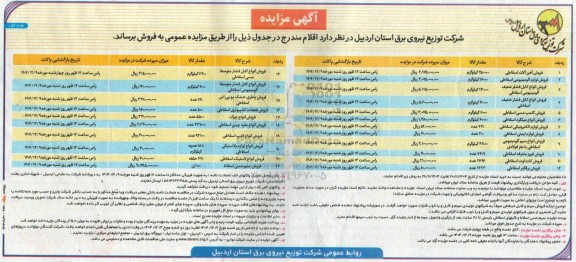 مزایده فروش آهن آلات اسقاطی و ...