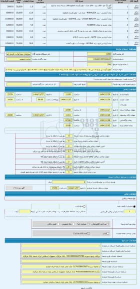 مزایده ، لوازم آرایشی و بهداشتی به شرط صادرات و رویت کالا، ضمنا برنده مزایده ملزم به تودیع ضمانت نامه به مبلغ سه برابر ارزش پیشن
