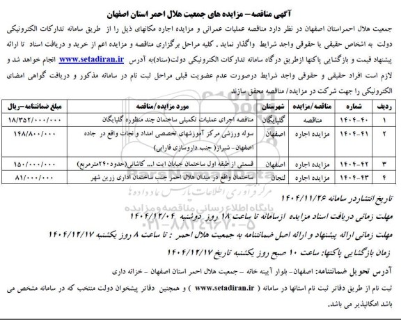 مناقصه و مزایده اجرای عملیات تکمیلی ساختمان چند منظوره و...