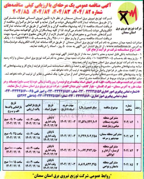 مناقصه تامین نیروی انسانی عملیات مشترکین 