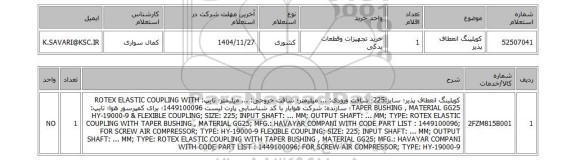 استعلام کوپلینگ انعطاف پذیر