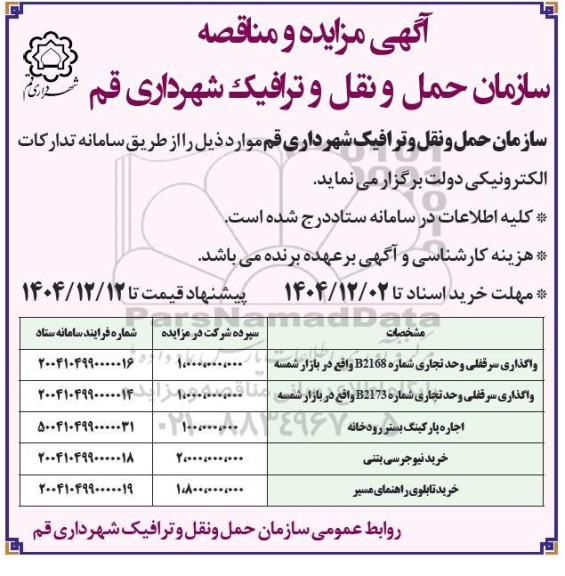 مناقصه و مزایده خرید نیوجرسی بتنی و...