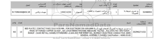 استعلام پد مسی مربوط به کلمپینگ