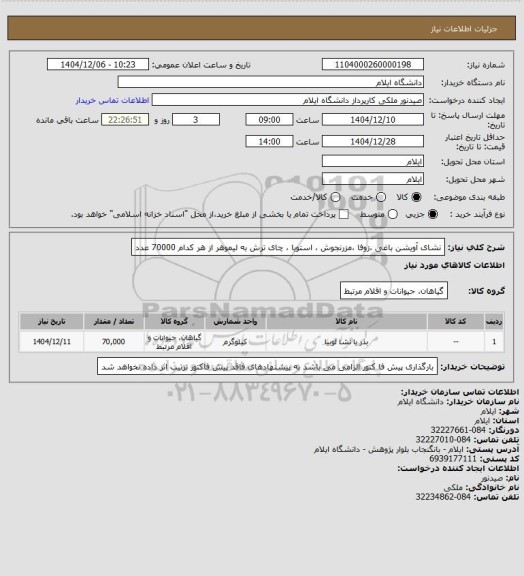استعلام نشای آویشن باغی ،زوفا ،مزرنجوش ، استویا ، چای ترش  به لیموهر  از هر کدام 70000 عدد