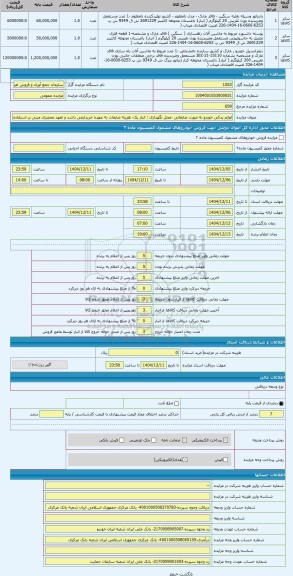 مزایده ، لوازم یدکی خودرو به صورت ضایعاتی -محل نگهداری : انبار یک- هزینه ضایعات به عهده خریدارمی باشد و تعهد محضری مبنی بر استفا