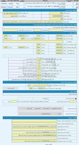 مزایده ، دستگاه کارتخوان مستعمل ( فروش داخلی - به صورت مستعمل و کارکرده می باشند )