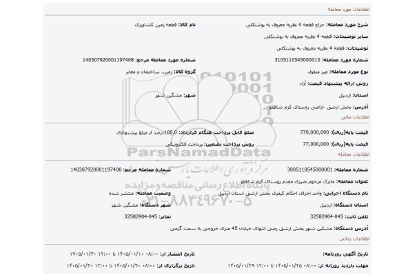 مزایده، قطعه 4 نظریه معروف به پوشتکلی