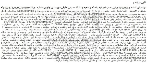 مزایده پنل اعلام حریق آدرس پذیر برند shield    تک لوپ و...