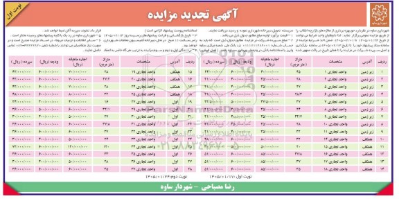 تجدید مزایده عمومی حق بهره برداری از مغازه های بازارچه انقلاب