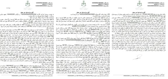 مزایده یک قطعه خانه مشتمل بر باغ وضعیت خاص طلق با کاربری به پلاک ثبتی 144 فرعی از 5 اصلی  