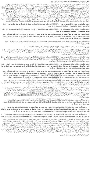 مزایده ششدانگ عرصه و اعیان ملک دارای قولنامه
