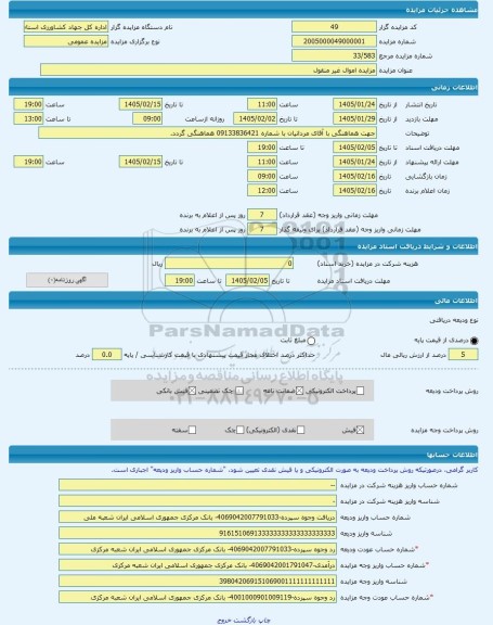 مزایده ، مزایده اموال غیر منقول -مزایده ساختمان  - استان چهار محال و بختیاری