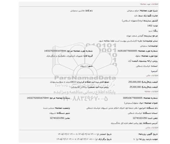 مزایده، سمپاش