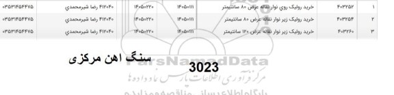 استعلام خرید رولیک روی نوار نقاله عرض 80 سانتیمتر...