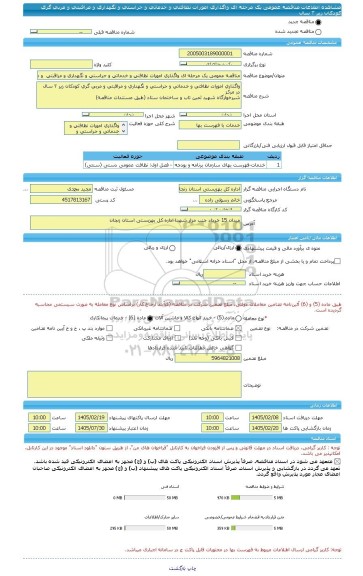 مناقصه، مناقصه عمومی یک مرحله ای واگذاری امورات نظافتی و خدماتی و حراستی و نگهداری و مراقبتی  و مربی گری کودکان زیر ٣ سال