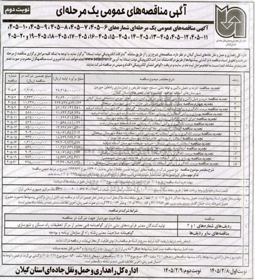 تجدید مناقصه خرید و حمل باکس و لوله بتنی مسلح....- نوبت دوم