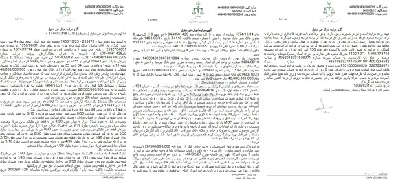 مزایده ششدانگ یک دستگاه آپارتمان به پلاک ثبتی 11643 فرعی از 55 اصلی  