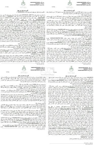 مزایده ششدانگ یکدستگاه آپارتمان به پلاک ثبتی 22519 فرعی از 55 اصلی ...