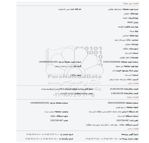 مزایده، اموال توقیفی