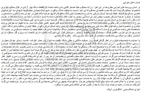 مزایده شش دانگ ملک