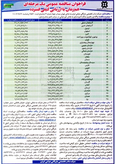 مناقصه واگذاری راهبری مراکز ذخیره سازی به بخش غیر دولتی 