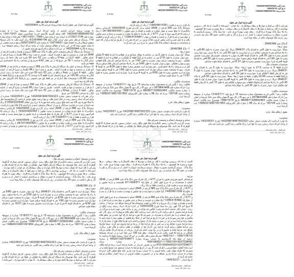 مزایده فروش ششدانگ یک دستگاه اپارتمان به پلاک ثبتی 388 فرعی از 2648 اصلی 