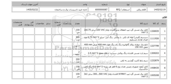 استعلام، اقلام برقی