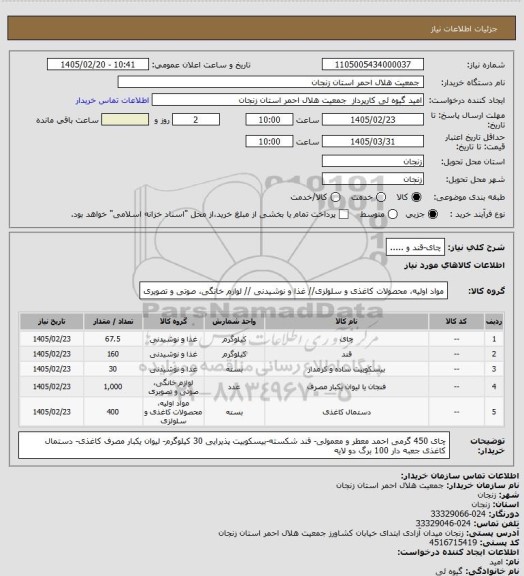 استعلام چای-قند و .....