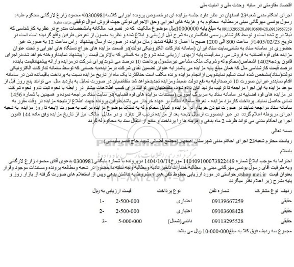 مزایده خط 