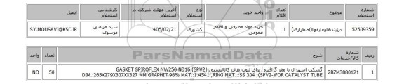 استعلام درزبندهاوعایقها(اضطراری)
