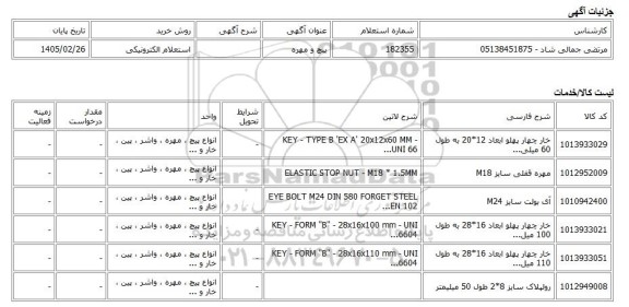 استعلام الکترونیکی، پبچ و مهره