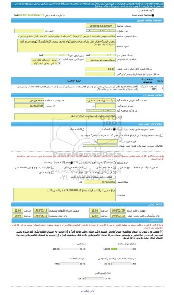مناقصه، مناقصه عمومی همزمان با ارزیابی (یکپارچه) یک مرحله ای راهبری ایستگاه های آتش نشانی برخی شهرکها و نواحی صنعتی کرمان(زرند1، کهنوج، رستم آباد، شهربابک، بافت و انار)