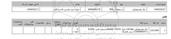 استعلام، جک ‎هیدرولیکی‏