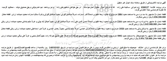 مزایده قطعه شماره 1 مشهور به سد دره سی به مساحت حدود 1884 مترمربع 