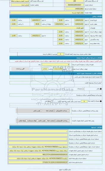مزایده ، مغازه کوچه مدرسه