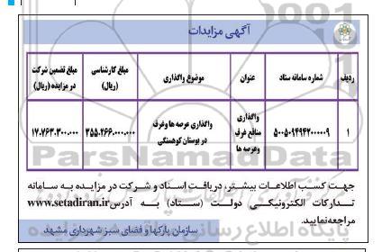 سازمان پارکها و فضای سبز شهرداری مشهد