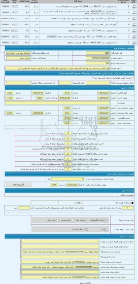 مزایده ، لوازم آرایشی به شرط رویت و بازدید کالا فروش داخل