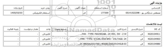 استعلام الکترونیکی، فن