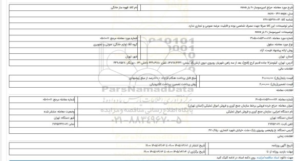 مزایده،  اسپرسوساز  20 بار nova