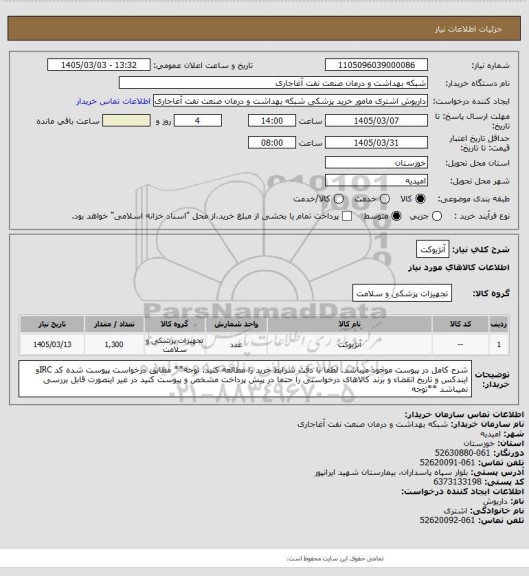 استعلام آنژیوکت