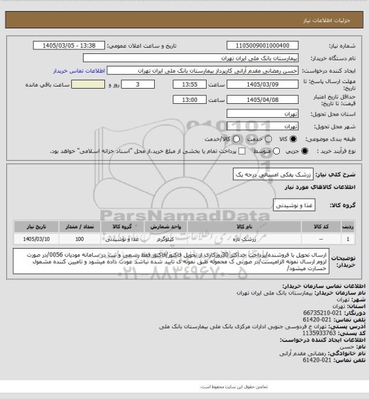 استعلام زرشک پفکی امسالی درجه یک