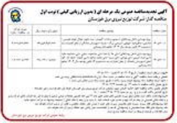 تجدید مناقصه پروژه بهسازی داخل روستاهای...