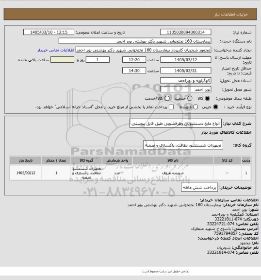 استعلام انواع مایع دستشویی وظرفشویی طبق فایل پیوستی