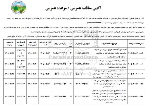 مناقصه و مزایده احداث پایگاه اطفا حریق ...