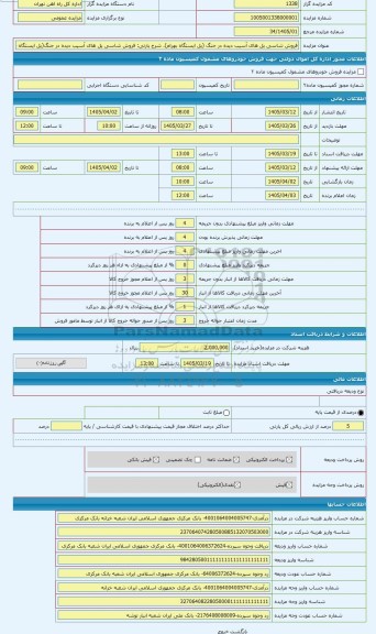مزایده ، فروش شاسی پل های آسیب دیده در جنگ(پل ایستگاه بهرام)